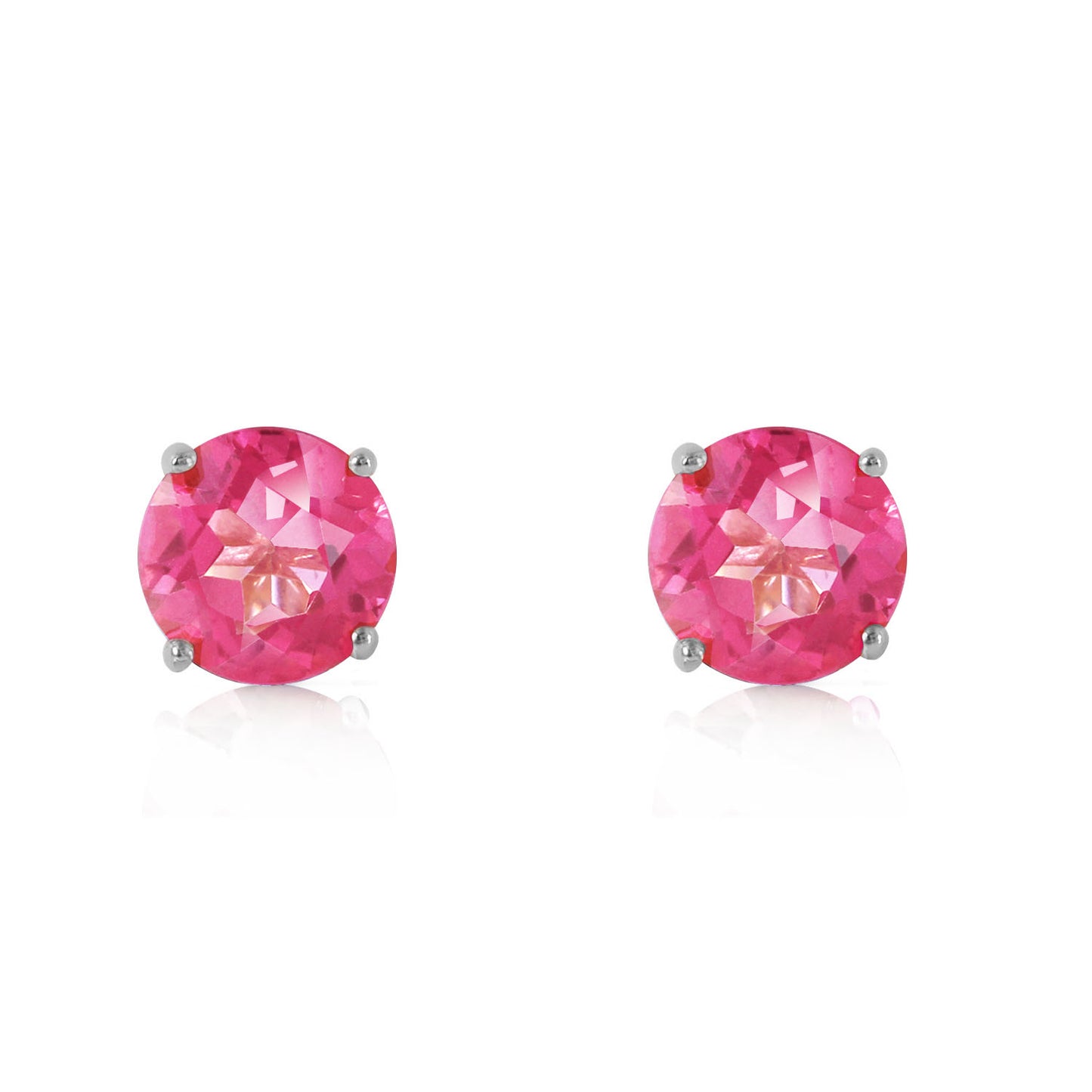 1.3 Carat 14K Solid Gold Pink In June Pink Topaz Earrings