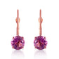 Zen Solitaire Amethyst Earrings