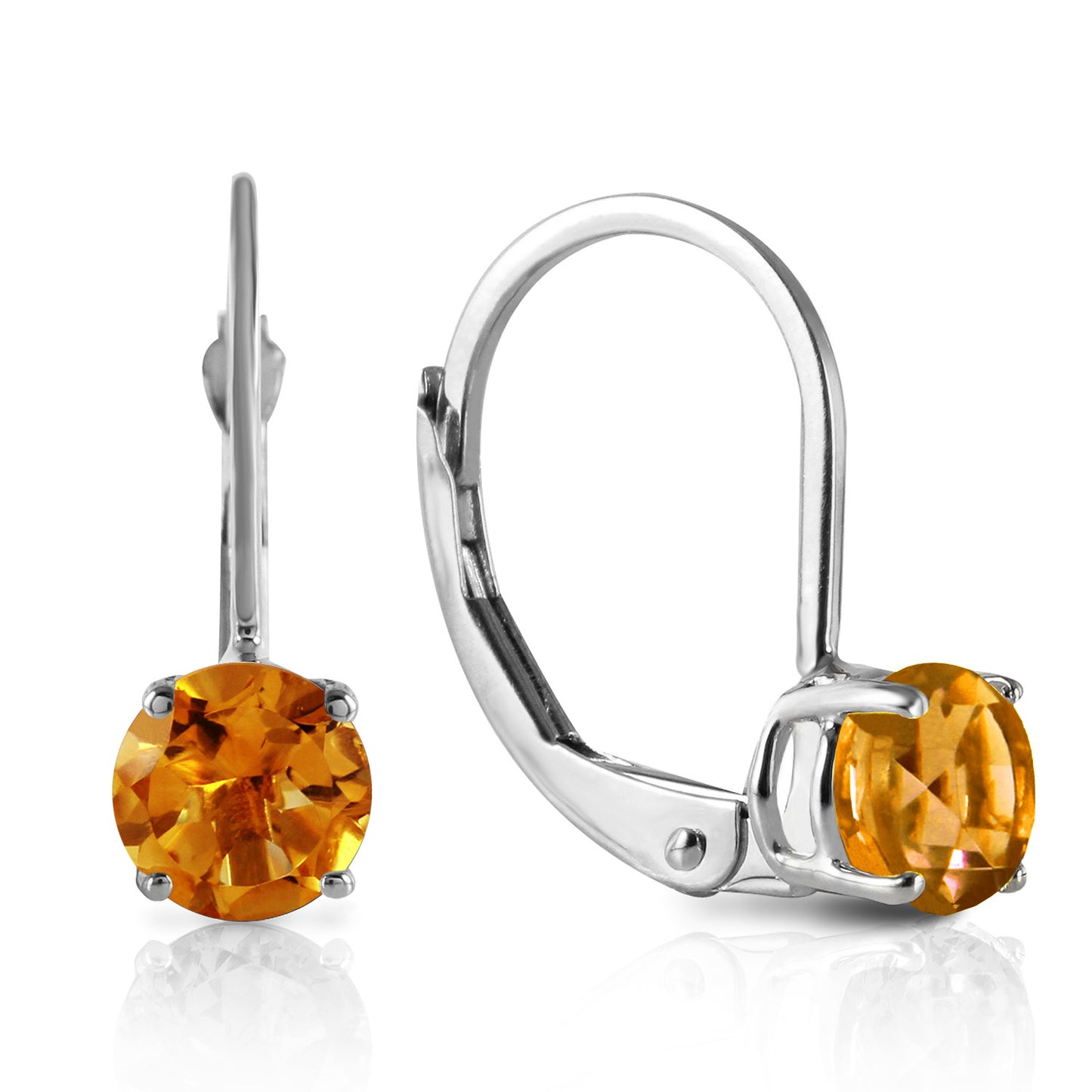 1.2 Carat 14K Solid Gold Iris Citrine Earrings
