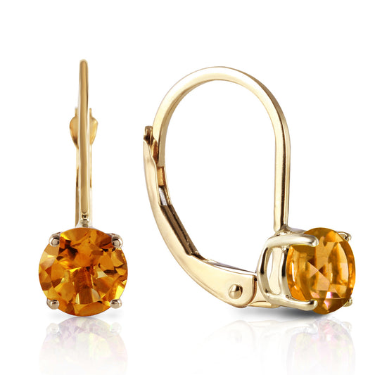 Zen Solitaire Citrine Earrings