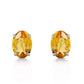 1.8 Carat 14k Solid Gold Studs Sleek Oval Citrine Earrings