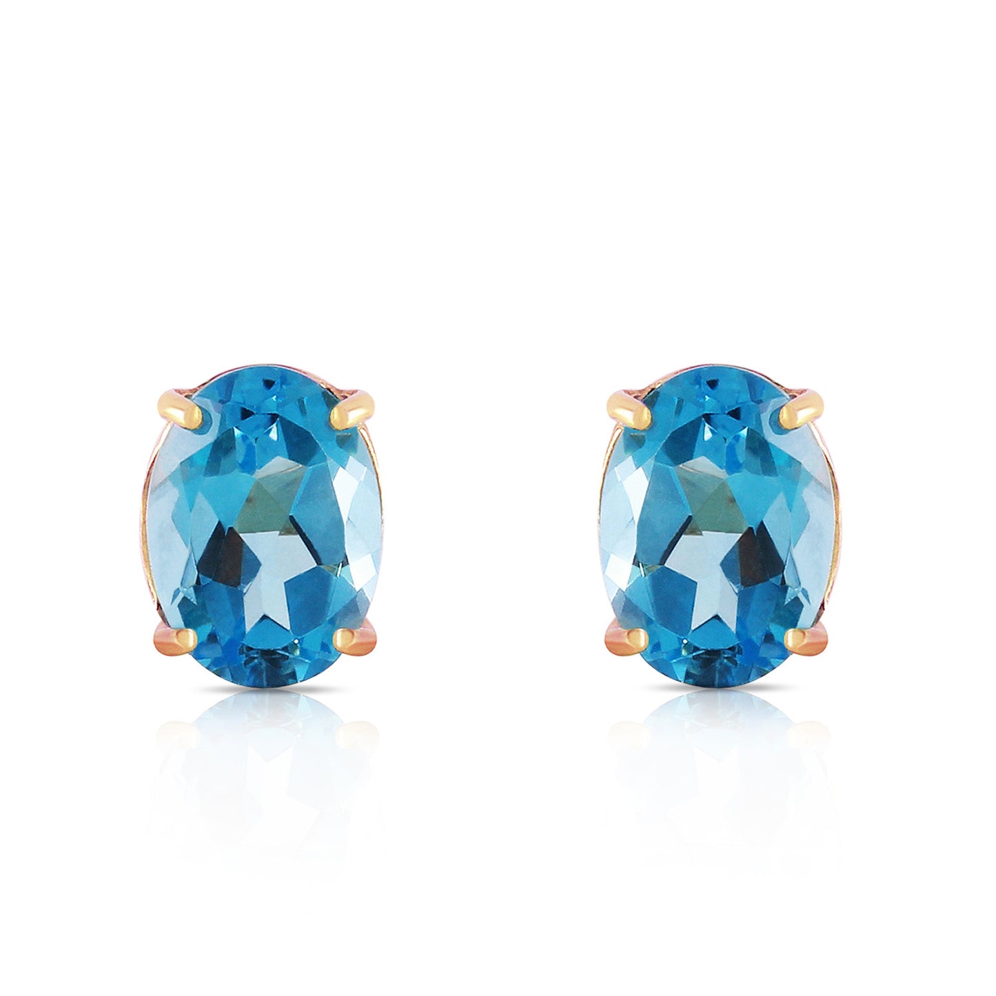 1.8 Carat 14K Solid Gold Will Sing For You Blue Topaz Earrings