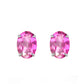 1.8 Carat 14k Solid Gold Sleek Oval Pink Topaz Earrings