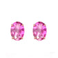 1.8 Carat 14k Solid Gold Sleek Oval Pink Topaz Earrings