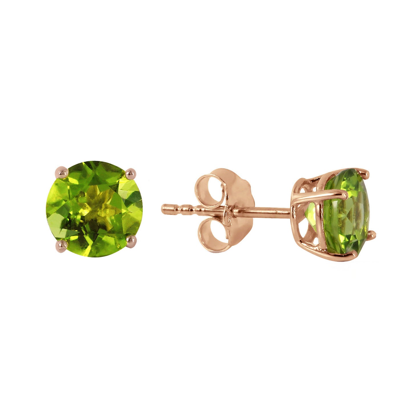0.95 Carat 14K Solid Gold Fire And Determination Peridot Earrings