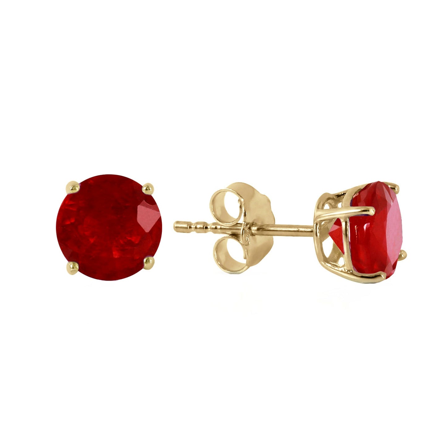 0.95 Carat 14K Solid Gold Fiercely We Believed Ruby Earrings