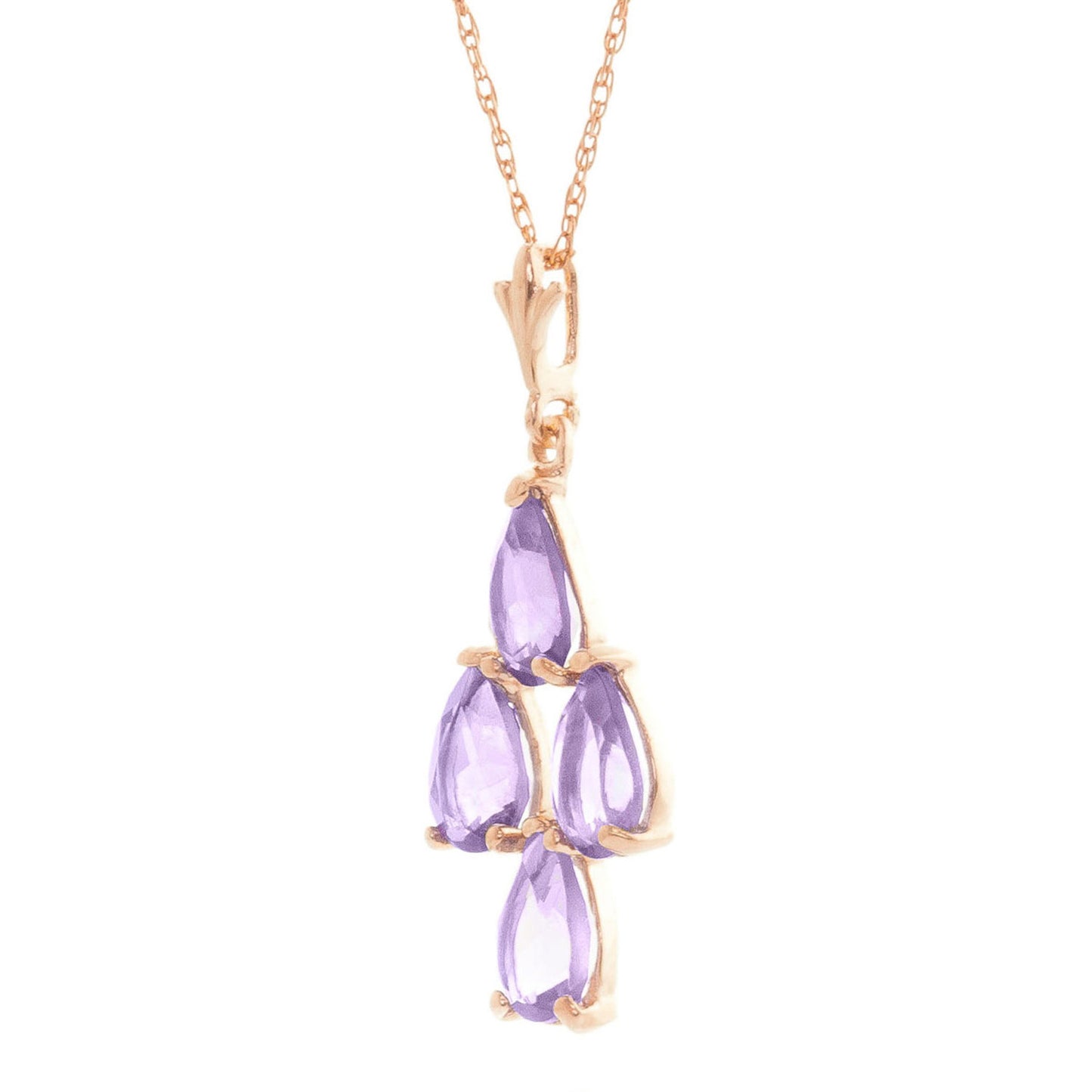 Teardrop Gem Amethyst Necklace