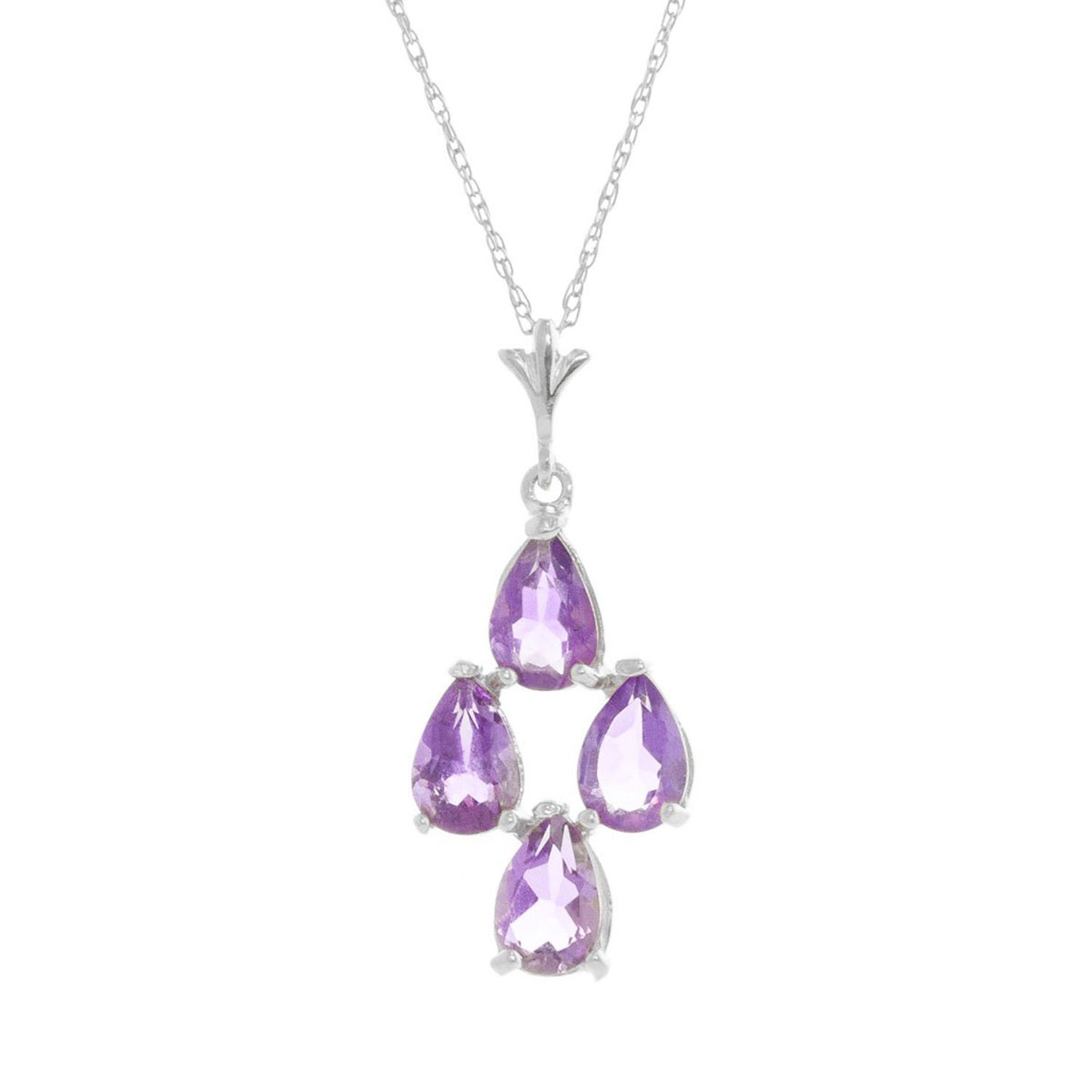 Teardrop Gem Amethyst Necklace