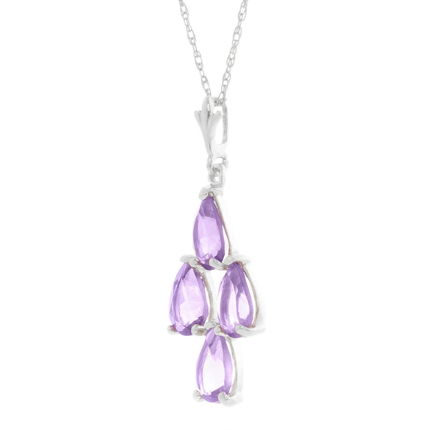 Teardrop Gem Amethyst Necklace