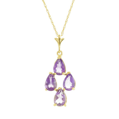 Teardrop Gem Amethyst Necklace