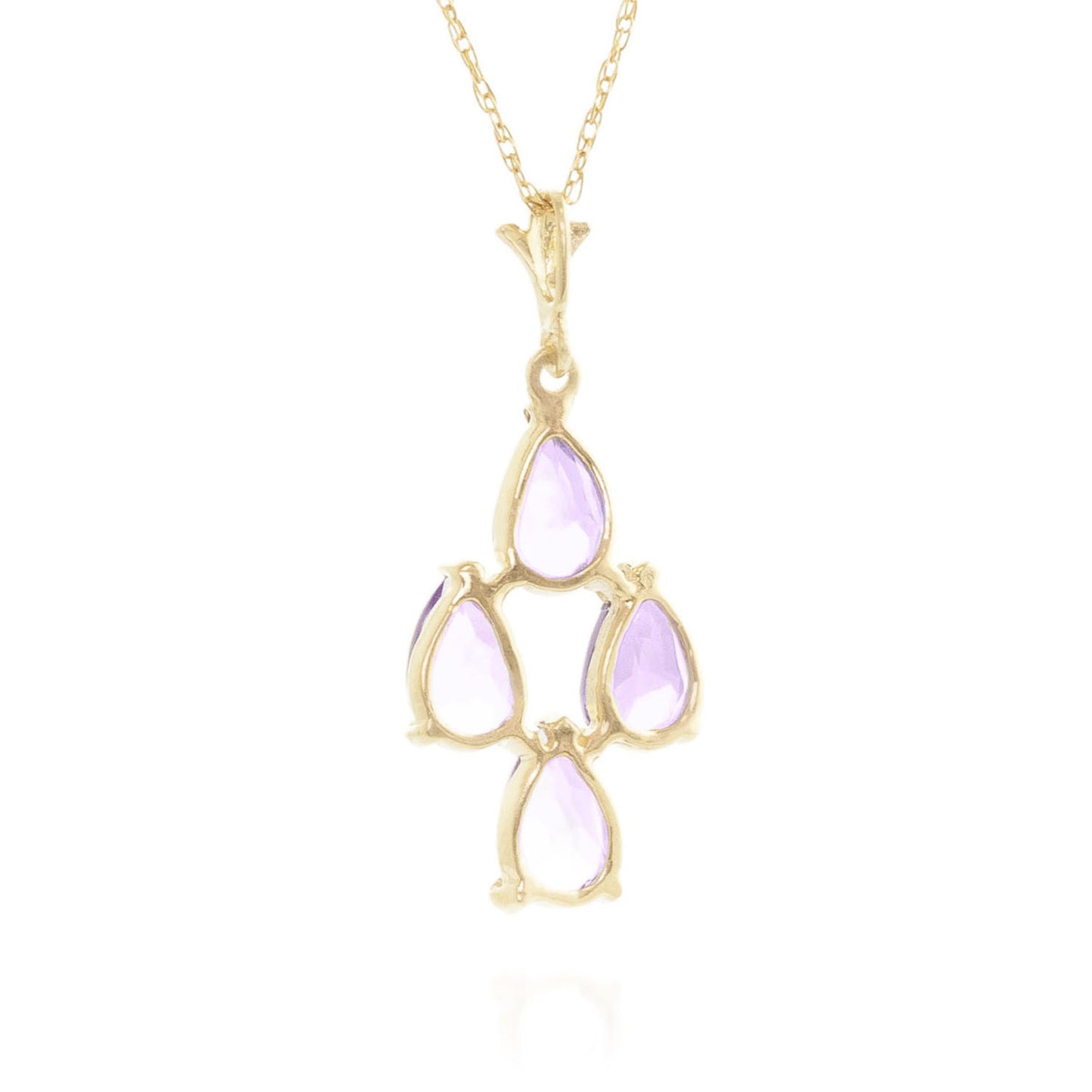 Teardrop Gem Amethyst Necklace