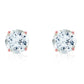 3.1 Carat 14k Solid Gold Stud Luminous Orb Aquamarine Earrings