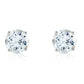 3.1 Carat 14k Solid Gold Stud Luminous Orb Aquamarine Earrings