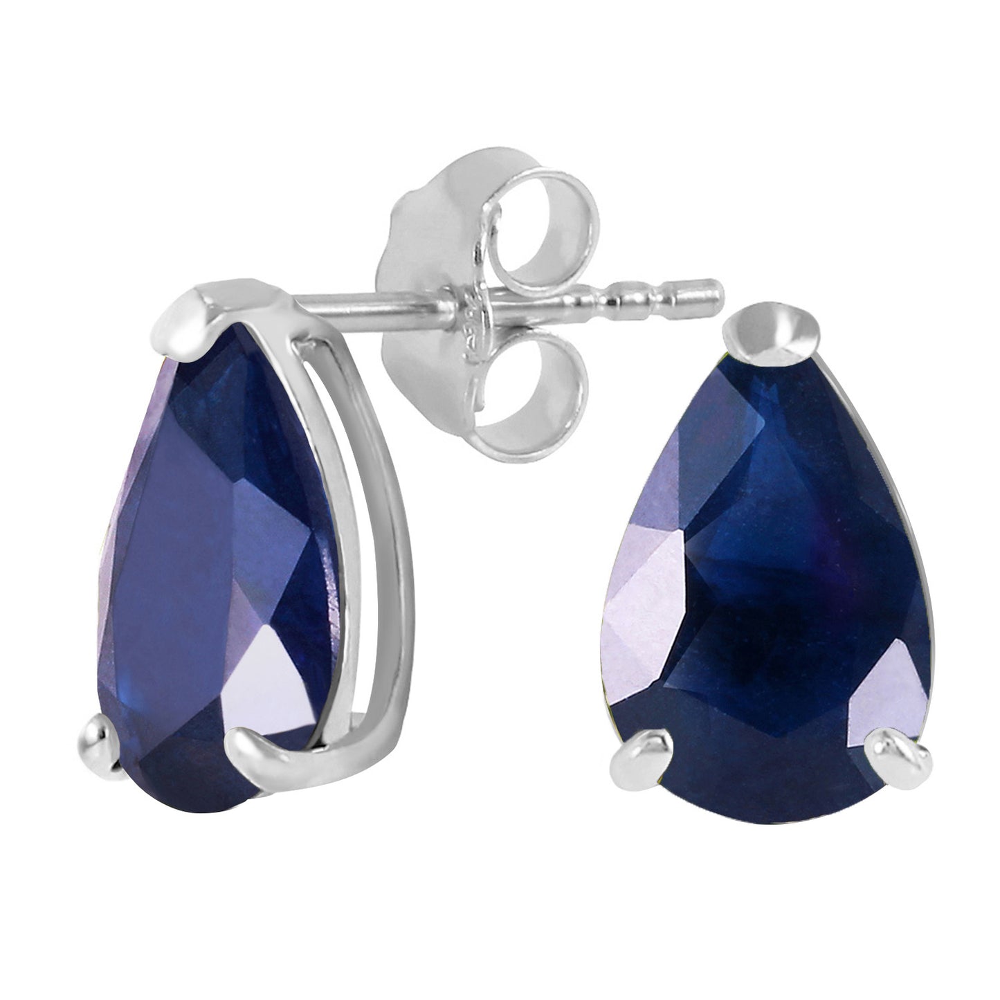 Gleaming Pear Sapphire Earrings