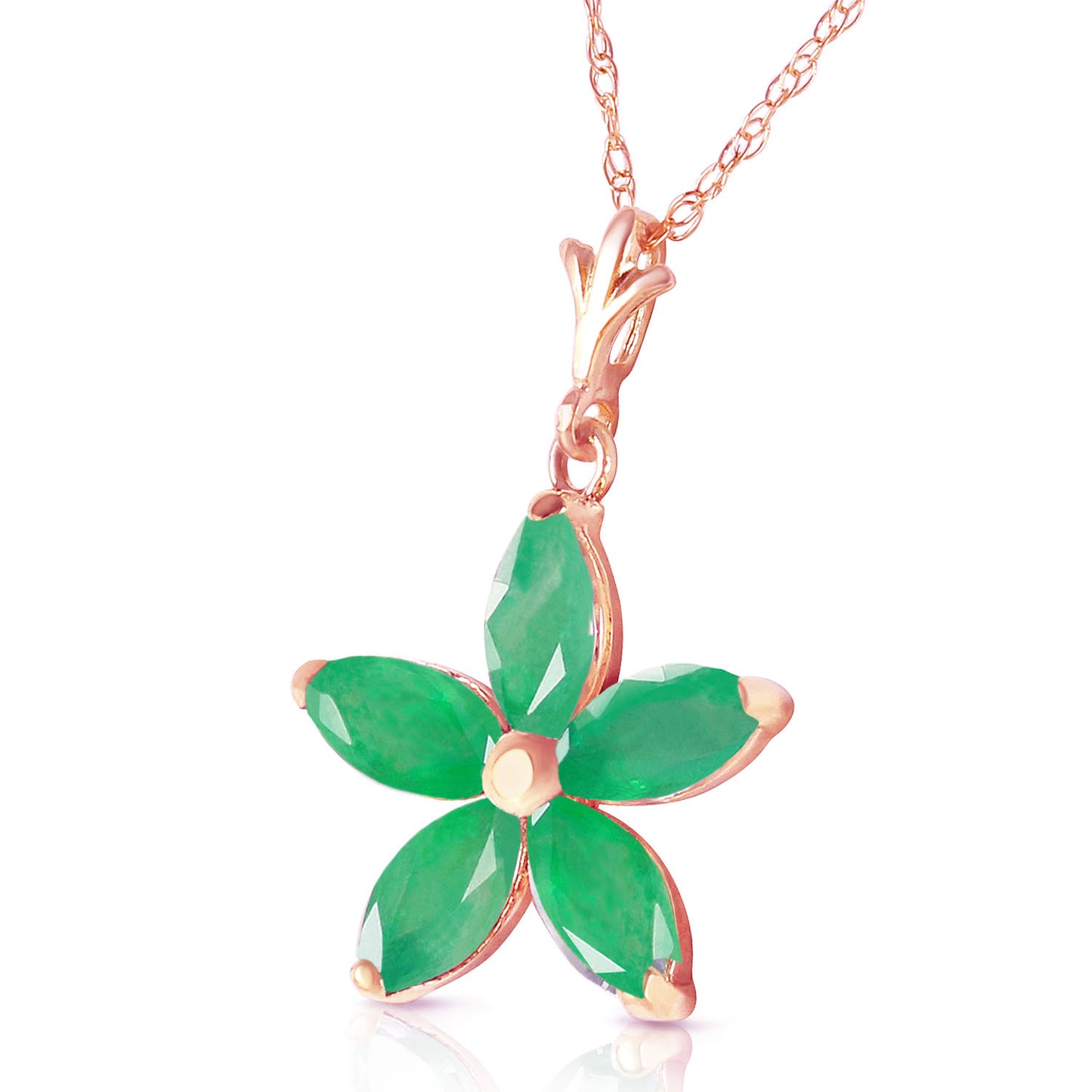 Radiant Petal Emerald Necklace