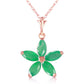 Radiant Petal Emerald Necklace