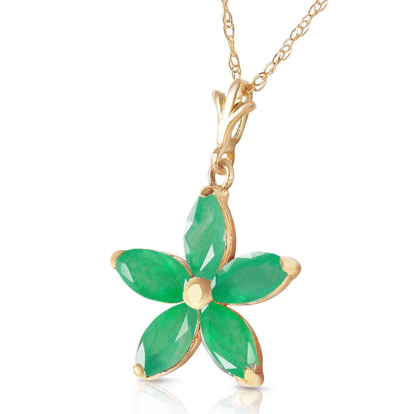 Radiant Petal Emerald Necklace