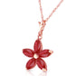 Radiant Petal Ruby Necklace