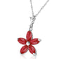 Radiant Petal Ruby Necklace