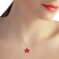 Radiant Petal Ruby Necklace