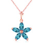 Radiant Petal Blue Topaz Necklace