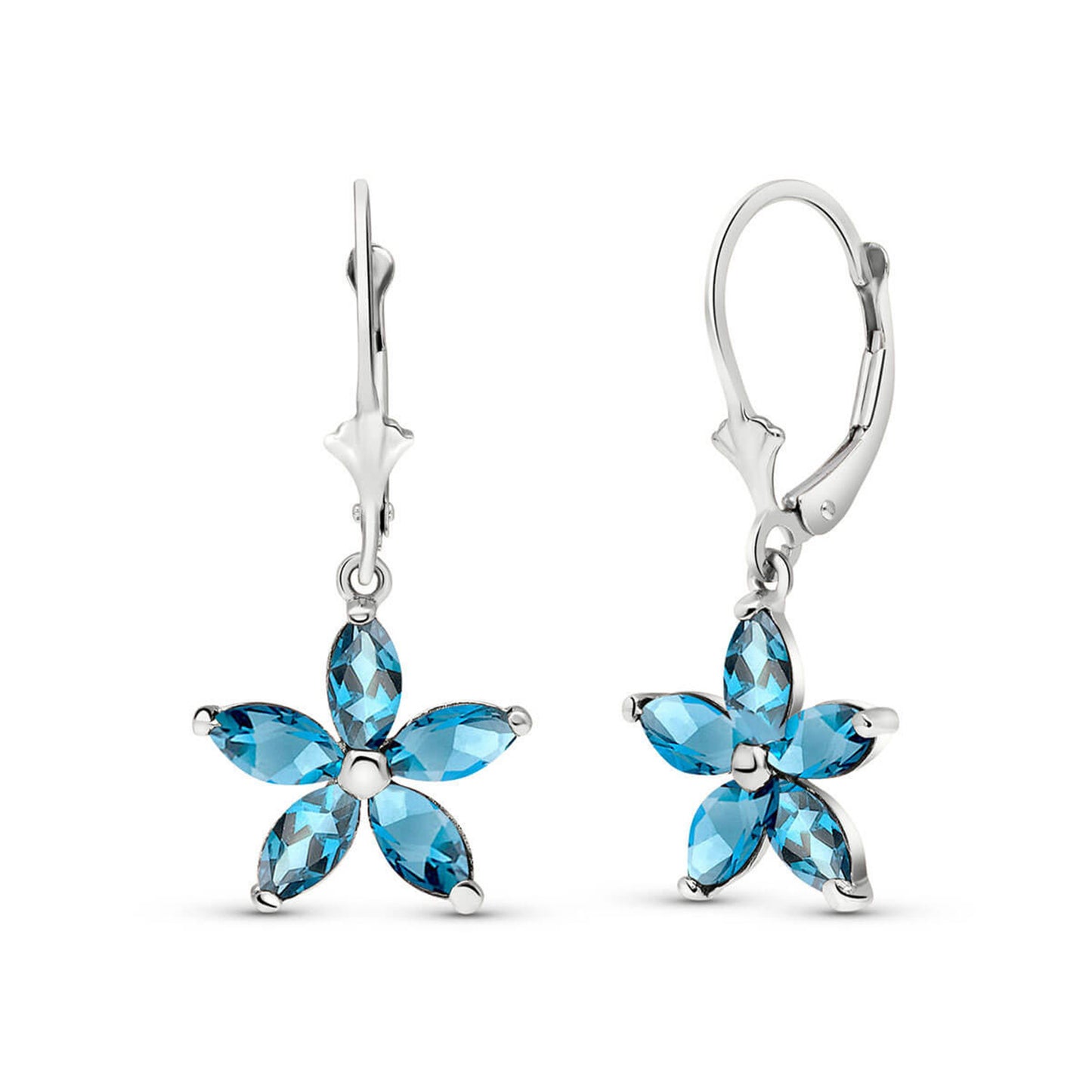 Flora Gem Blue Topaz Earrings