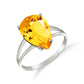 5 Carat 14K Solid Gold Just As Well Citrine Ring