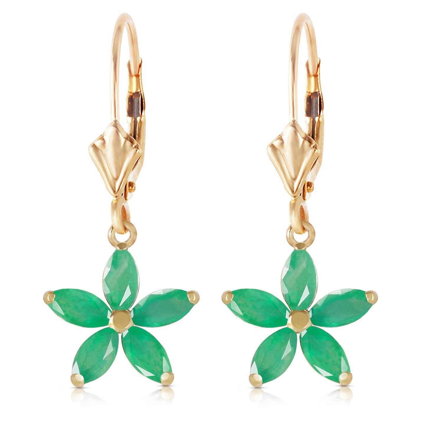 Flora Gem Emerald Earrings