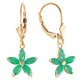 Flora Gem Emerald Earrings