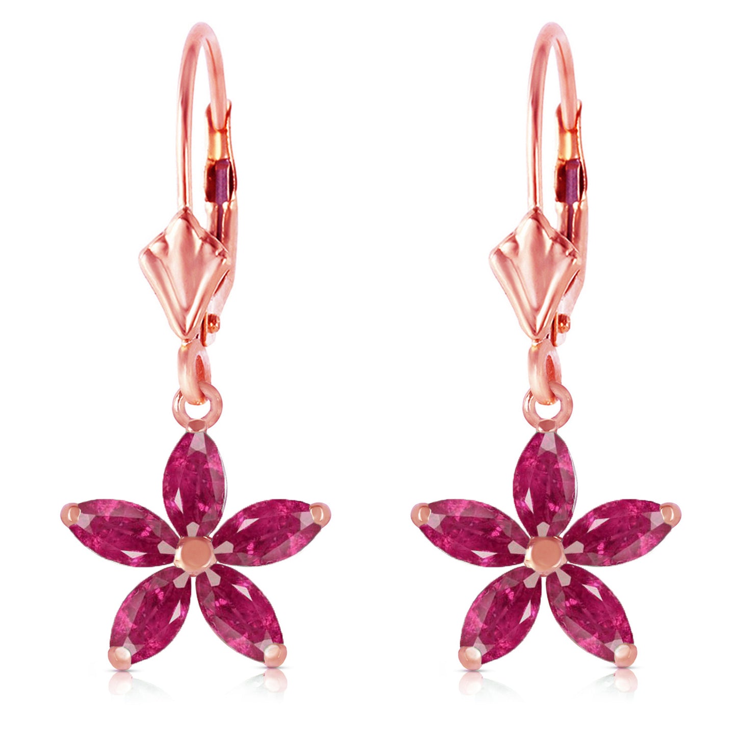 Flora Gem Ruby Earrings