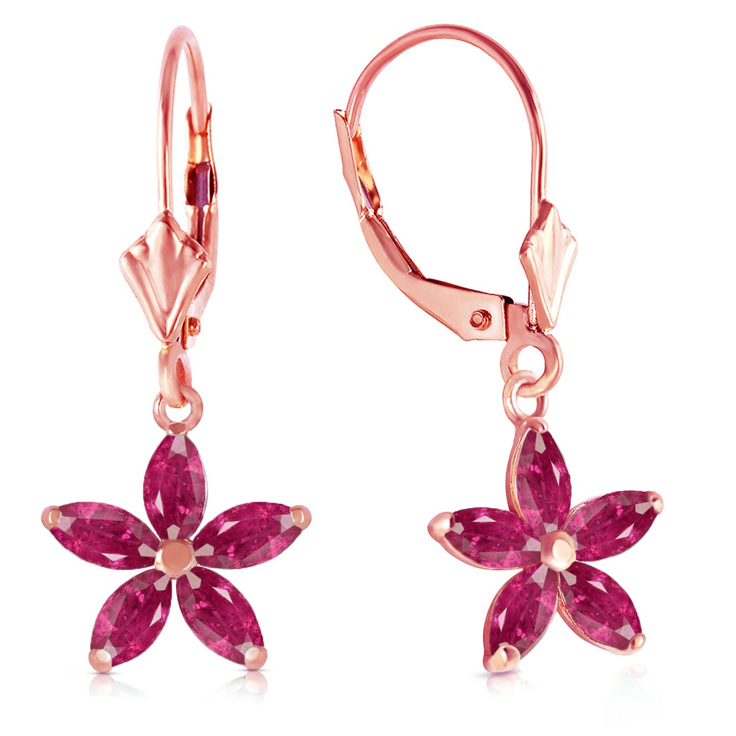 Flora Gem Ruby Earrings