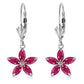 Flora Gem Ruby Earrings