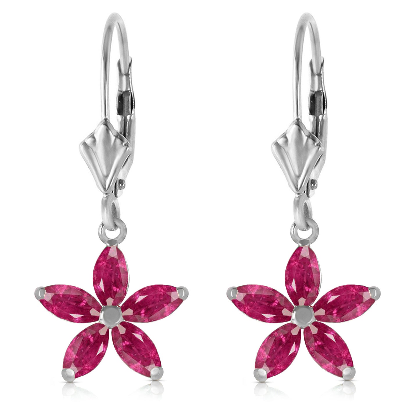 Flora Gem Ruby Earrings