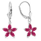 Flora Gem Ruby Earrings