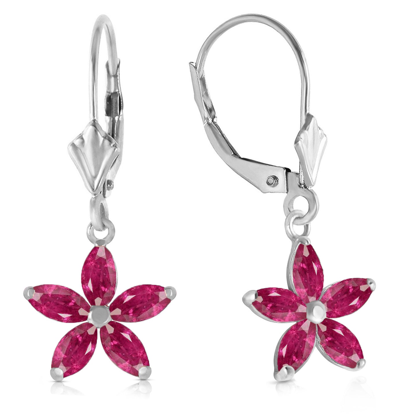 Flora Gem Ruby Earrings