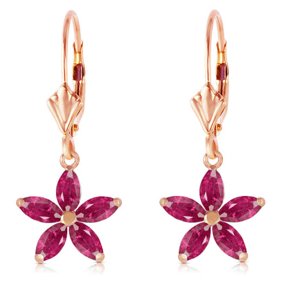 Flora Gem Ruby Earrings