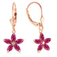 Flora Gem Ruby Earrings