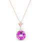 Solo Sphere Pink Topaz Necklace