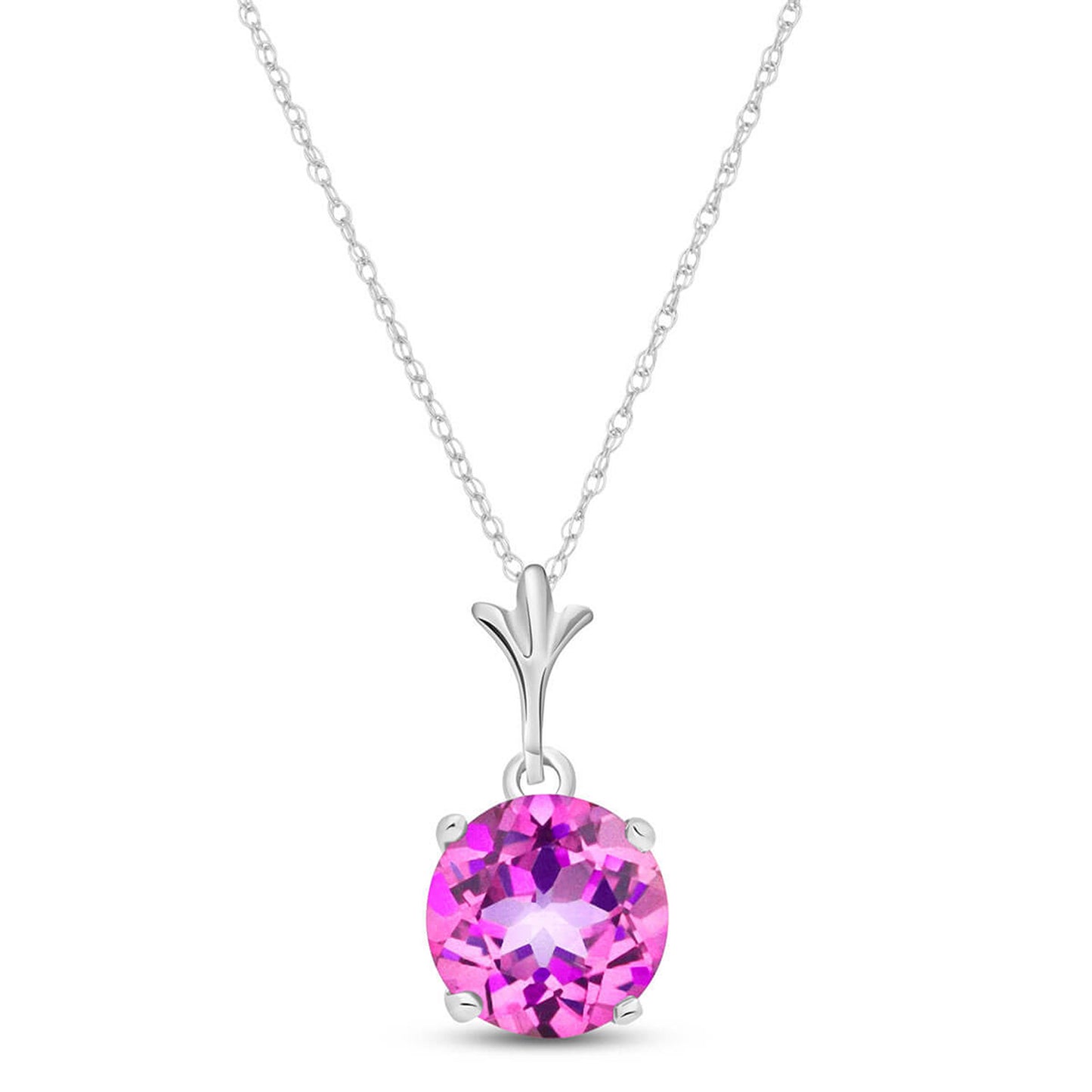 Solo Sphere Pink Topaz Necklace