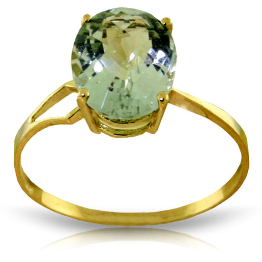 Gleaming Glow Green Amethyst Ring