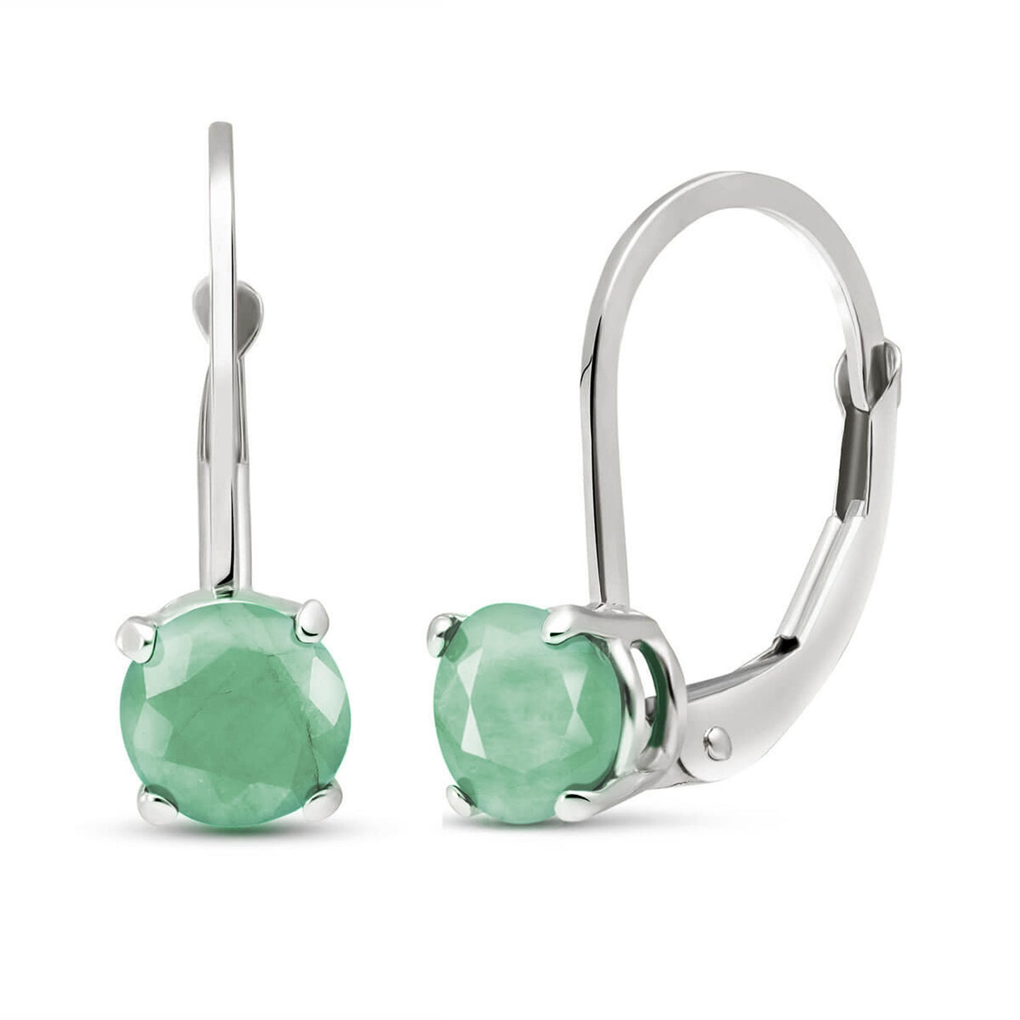 Zen Solitaire Emerald Earrings