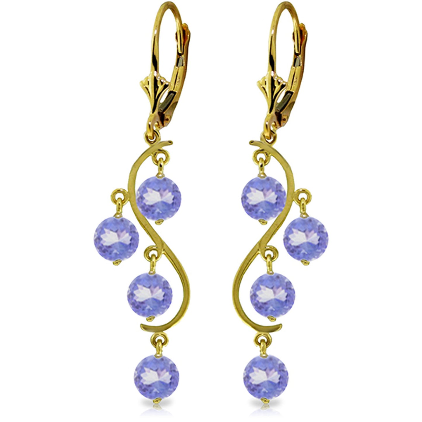 Whispering Tiers Tanzanite Earrings