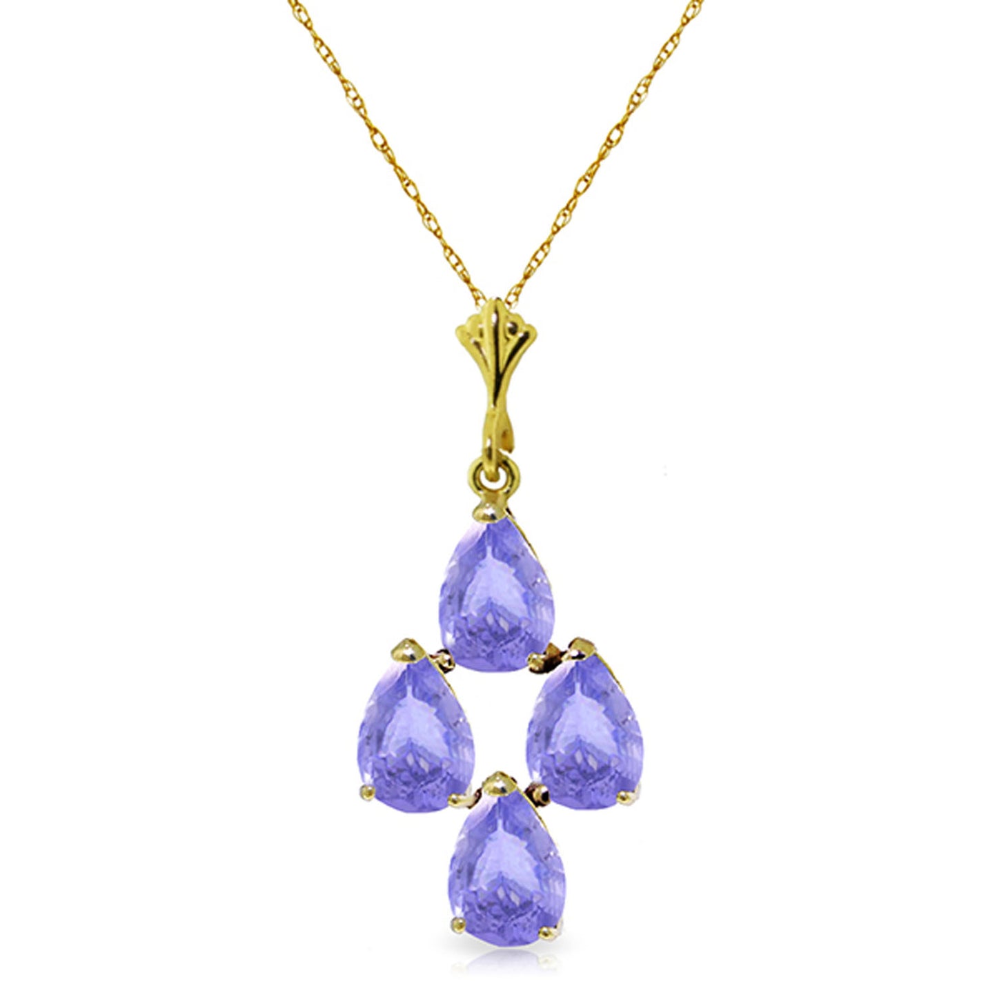 Teardrop Gem Tanzanite Necklace