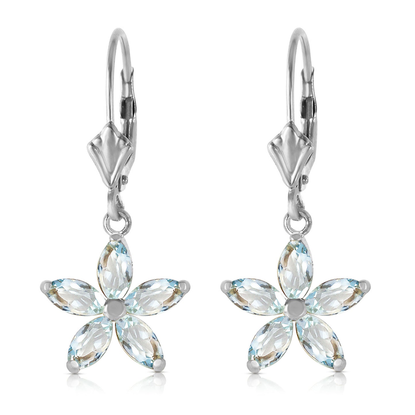 Flora Gem Aquamarine Earrings