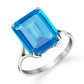 Essential Facet Blue Topaz Ring