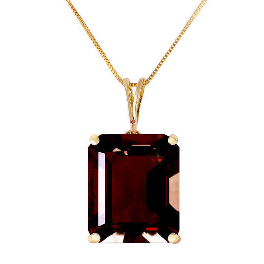 7 carat 14k Solid Gold Necklace Octagon Garnet