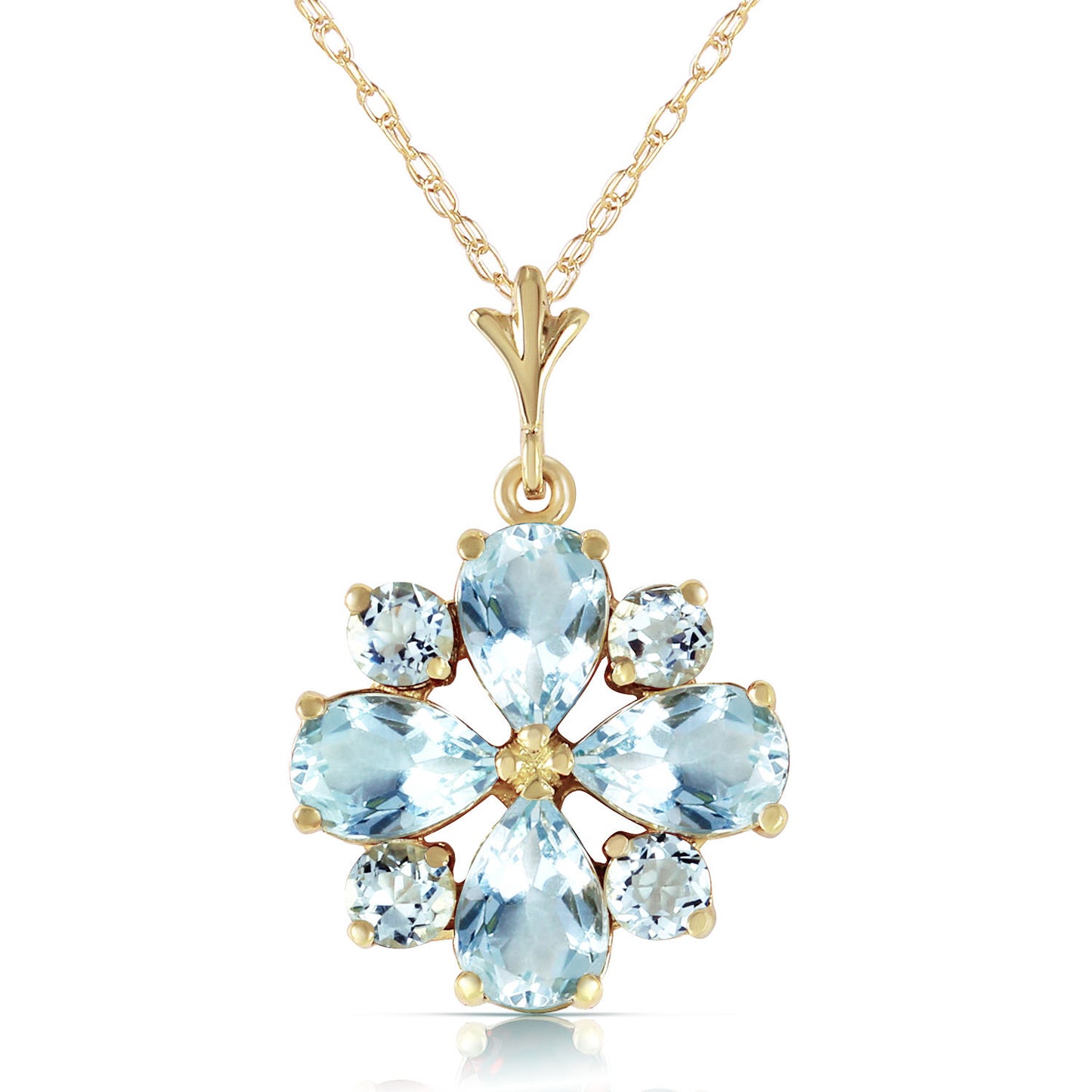 Serene Sparkle Aquamarine Necklace