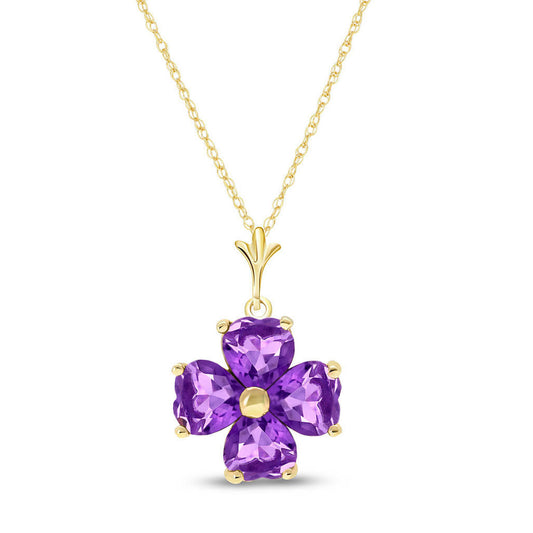 3.8 Carat 14k Solid Gold As I Perceive Amethyst Necklace