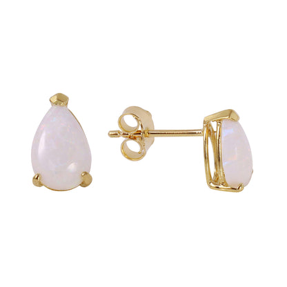 Gleaming Pear Opal Earrings