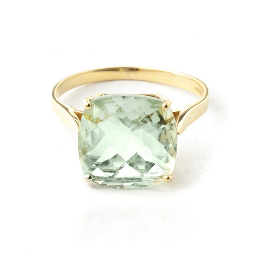 Elegant Spark Green Amethyst Ring